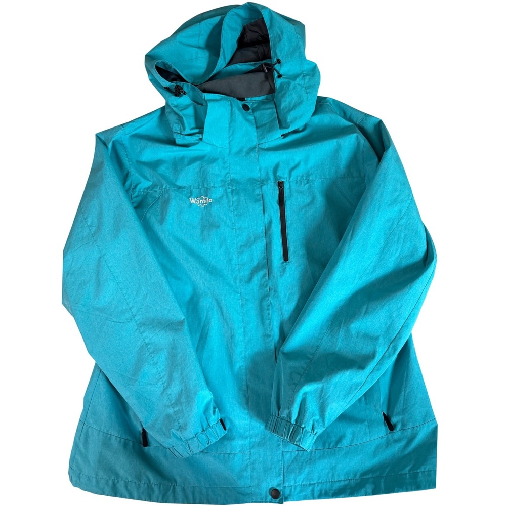 Wantdo Ski Jacket Turquoise XL Hiking Adventure Waterproof Outdoor Trail Winter